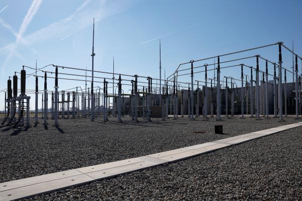 The land station of TenneT is seen at de Maasvlakte in Rotterdam