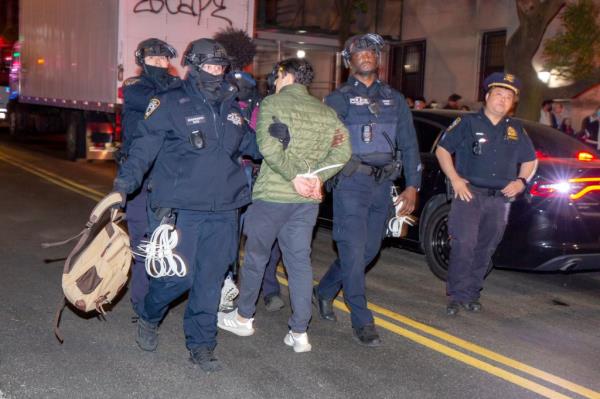 protester being arrested