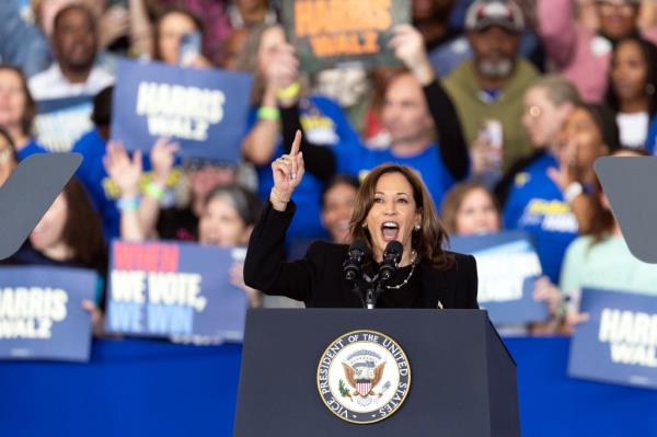 Vice President Kamala Harris claimed Wednesday that Do<em></em>nald Trump would ban abortion if he retakes the White House.