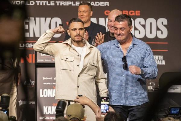 George Kambosos Jr. at the IBF Lightweight Title media event.