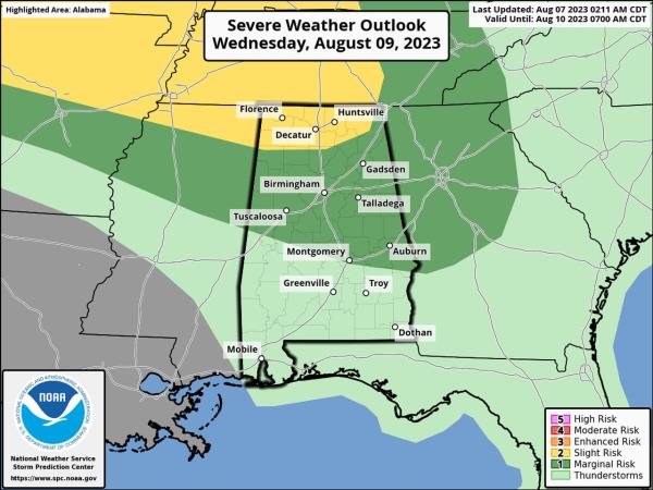 Wednesday severe outlook