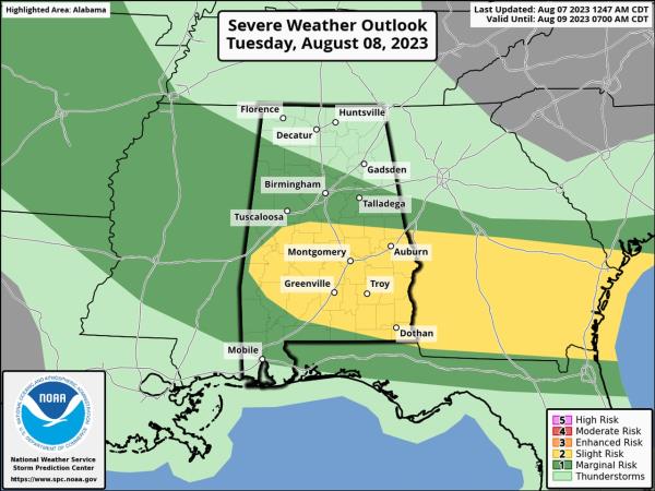 Tuesday severe outlook