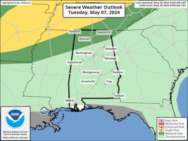 Tuesday severe weather outlook