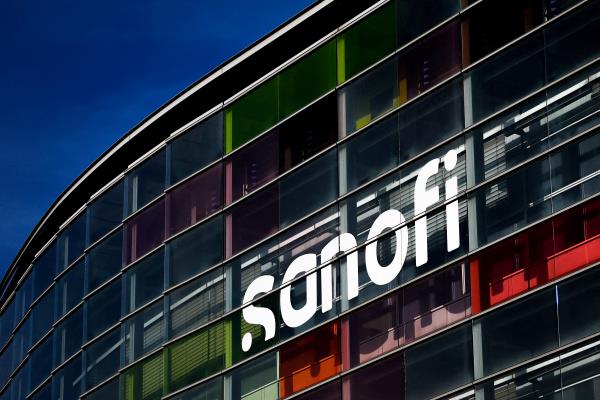 The logo of French drugmaker Sanofi is seen a the Sanofi Genzyme Polyclo<em></em>nals in Lyon