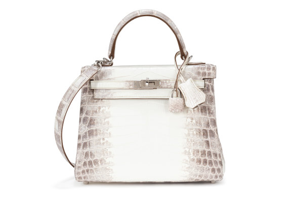 The Himalaya Niloticus crocodile diamond Birkin 30 with 18k white gold and diamond hardware.