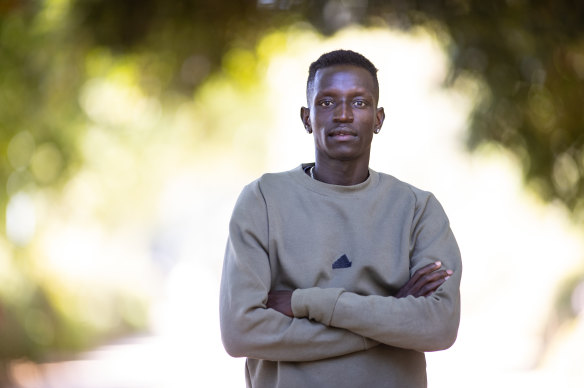 Olympian Peter Bol attended the unveiling of the new Tan clocks on Thursday morning.